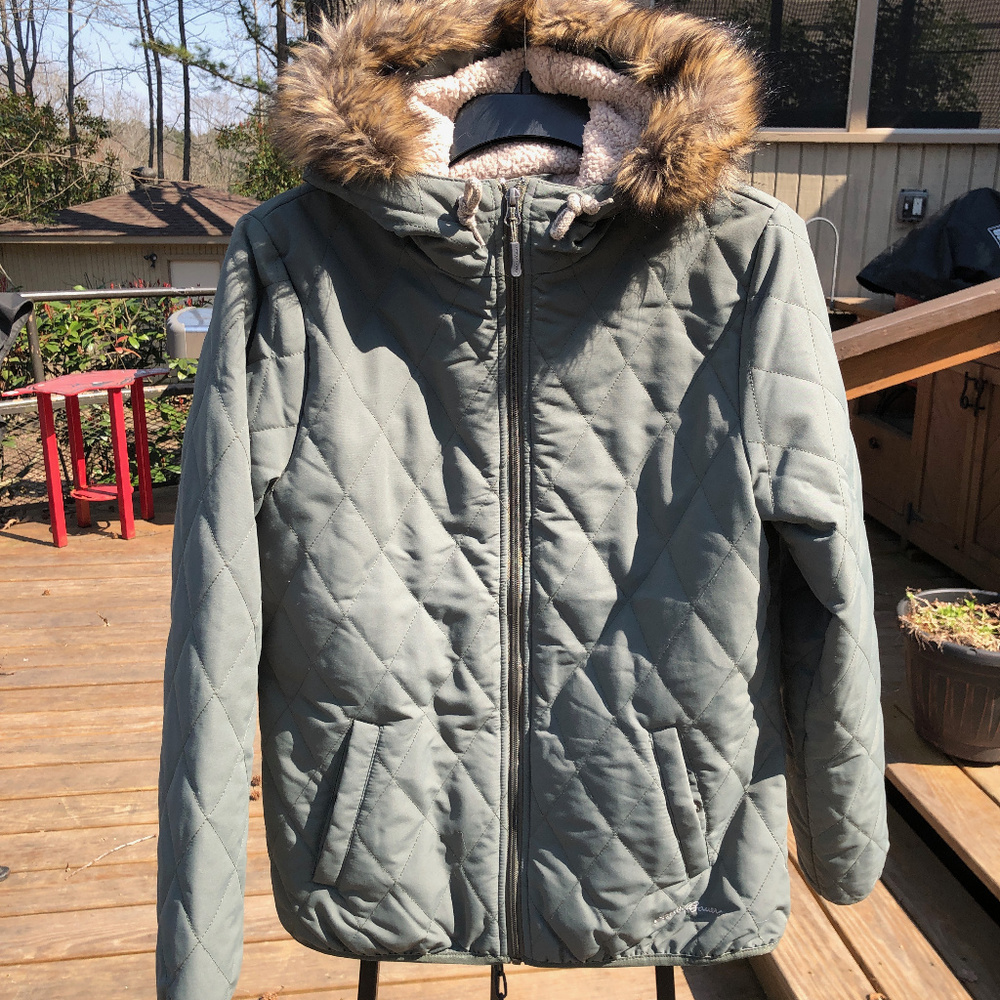 Eddie Bauer Green Quilted Jacket